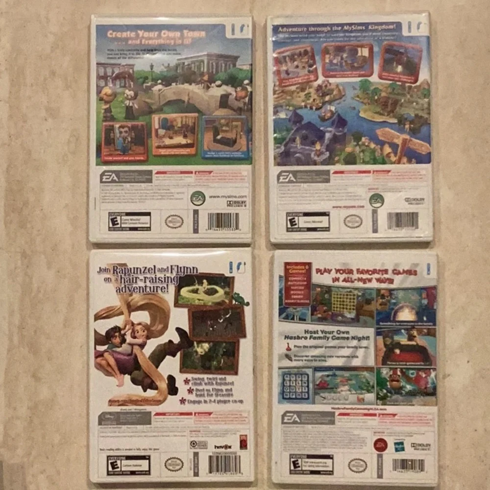 MySims Nintendo Wii Game & Disney Tangled Wii & My Sims Kingdom Lot Of 4 Games